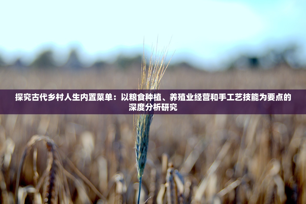 探究古代乡村人生内置菜单:以粮食种植、养殖业经营和手工艺技能为要点的深度分析研究 探究古代乡村人生内置菜单:以粮食种植、养殖业经营和手工艺技能为要点的深度分析研究